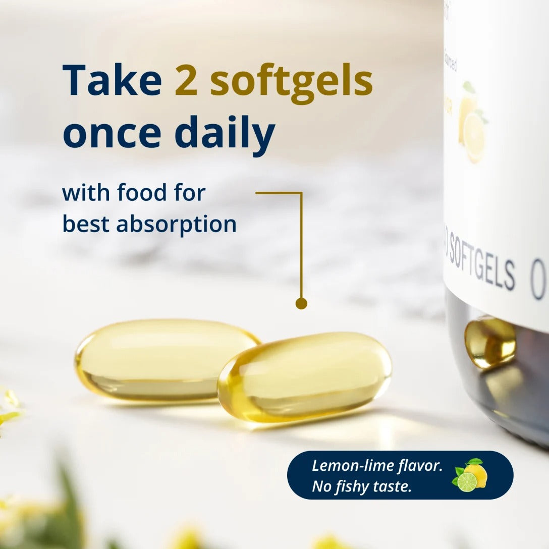 Metagenics OmegaGenics Fish Oil EPA-DHA 720 mg - High Potency Omega-3 Supplement* - Supports Heart, Joint, Brain & Immune Health* - Sustainably Sourced, Purity-Tested Fish Oil