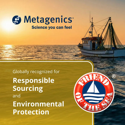 Metagenics OmegaGenics Fish Oil EPA-DHA 720 mg - High Potency Omega-3 Supplement* - Supports Heart, Joint, Brain & Immune Health* - Sustainably Sourced, Purity-Tested Fish Oil